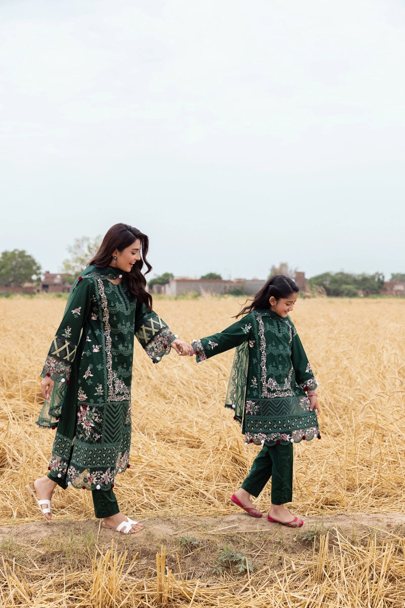 Ayeza Khan Heer Mummy & Me Ladies Chikan Embroidered Eid Outfit AL1030