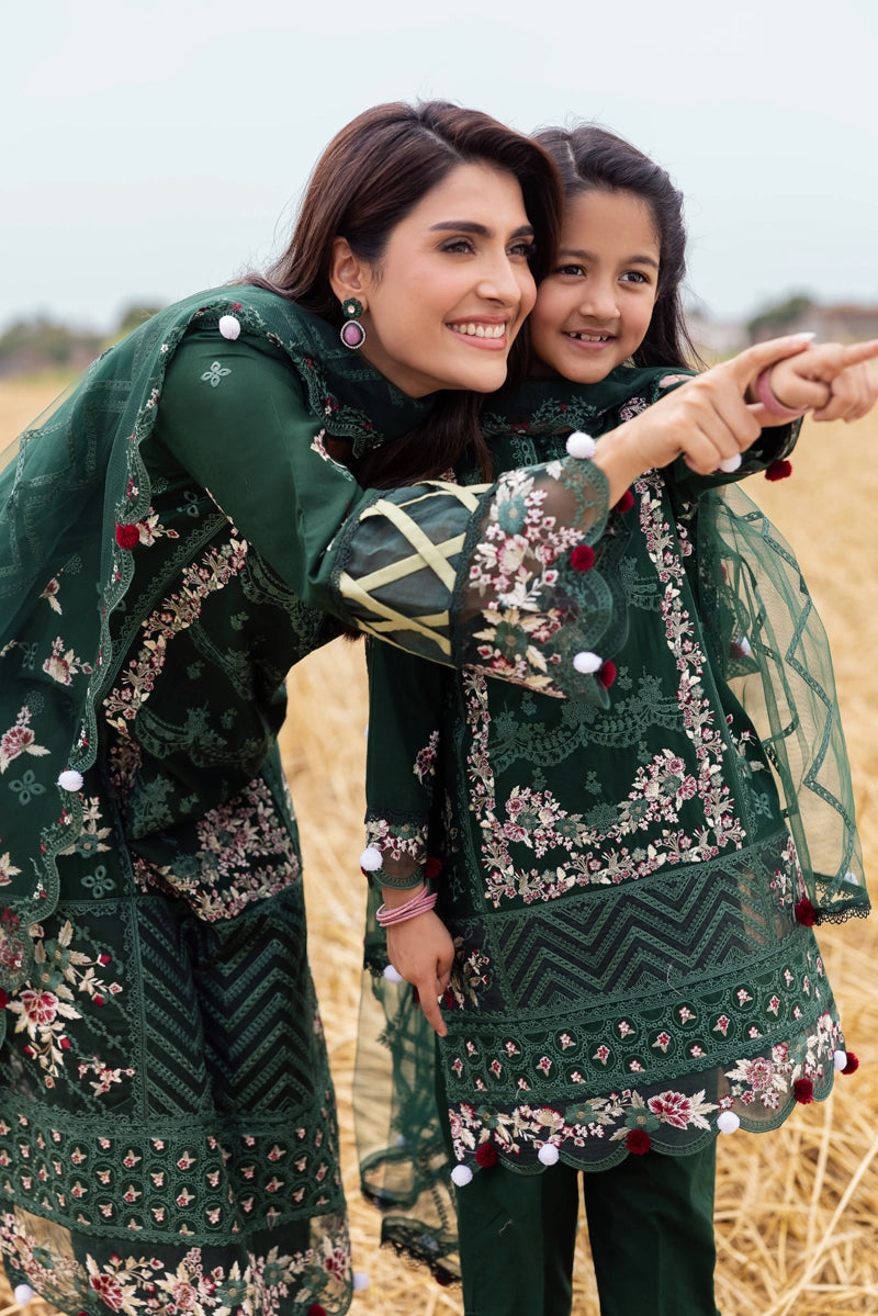 Ayeza Khan Heer Mummy & Me Ladies Chikan Embroidered Eid Outfit AL1030