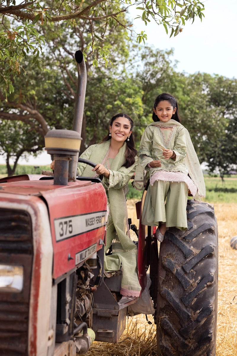 Ayeza Khan Heer Mummy & Me Ladies Chikan Embroidered Eid Outfit AL1026