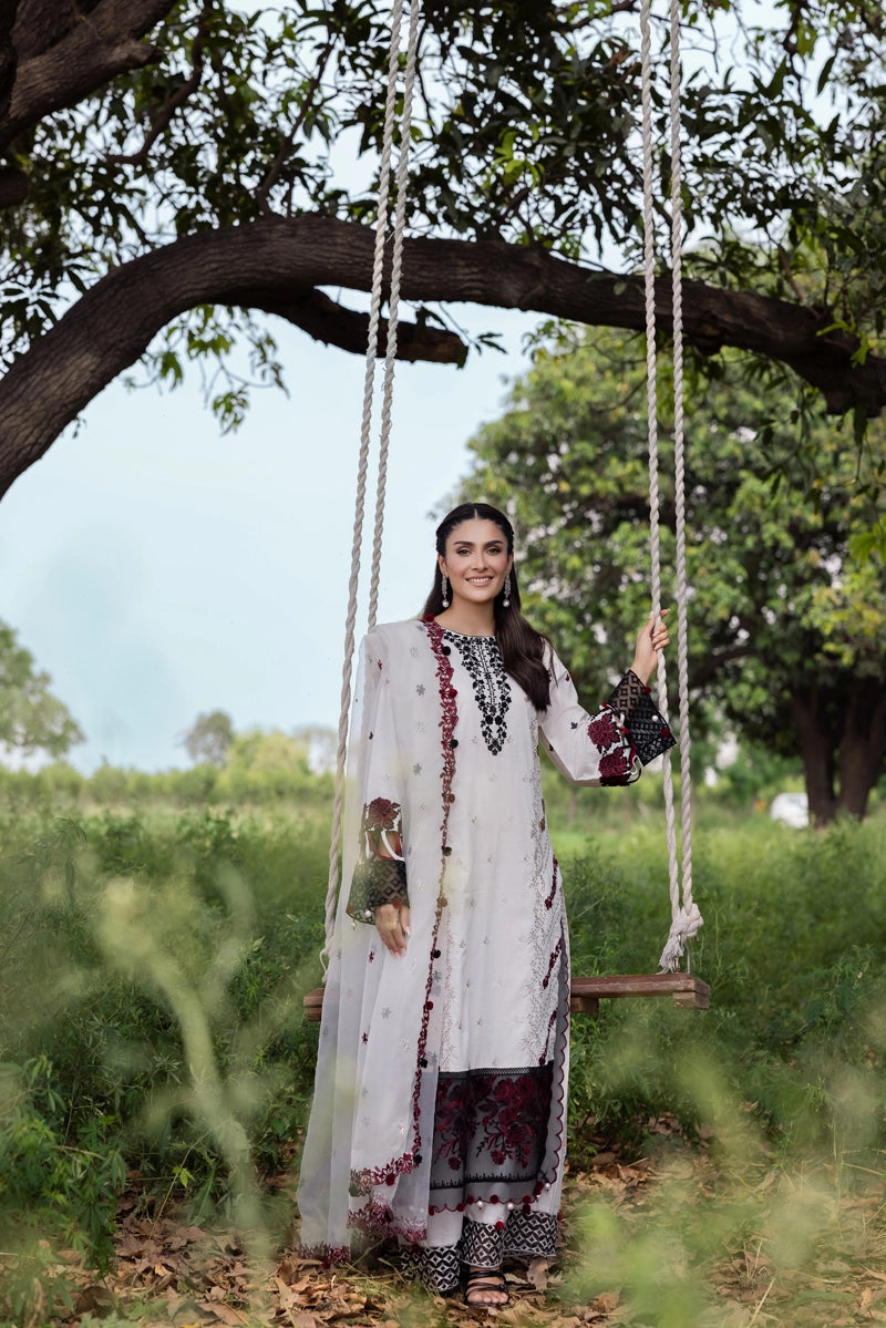 Ayeza Khan Heer Mummy & Me Ladies Chikan Embroidered Eid Outfit AL1029 - Desi Posh