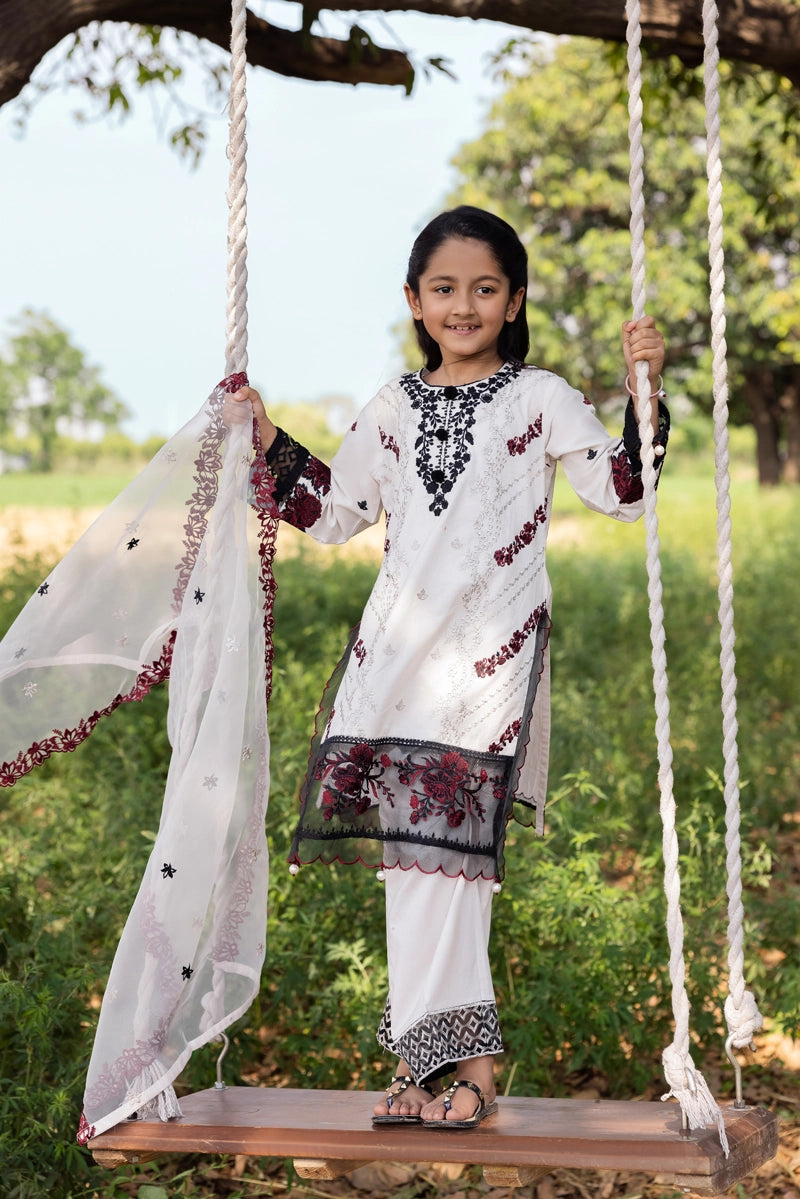 Ayeza khan Heer Mummy & Me Girls Chikan Embroidered Eid Outfit AL1029K