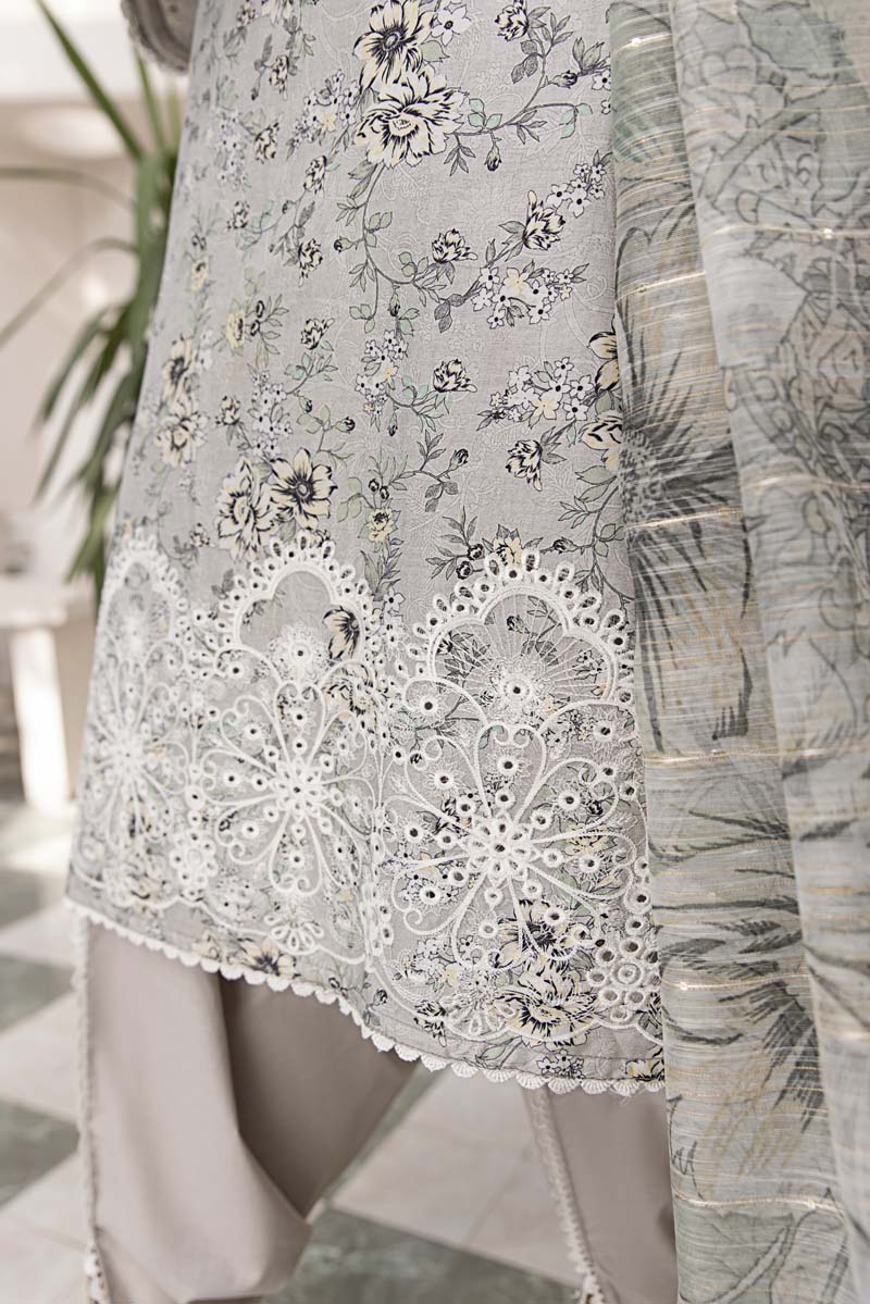 Sehar Floral Summer Lawn Suit With Tulip Salwar PK05 - Desi Posh