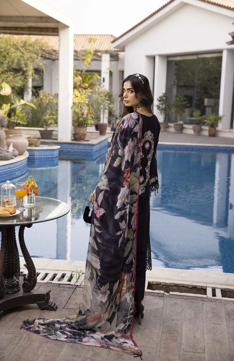 Ivana Luxury Black Chikan Kari Desi Eid Outfit SIG04 - Desi Posh
