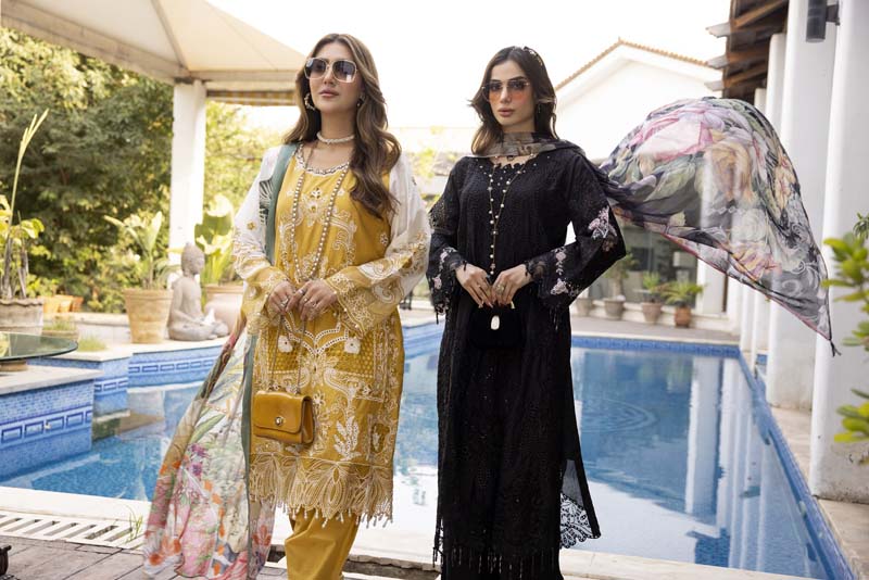 Ivana Luxury Mustard Chikan Kari Tulip Salwar Eid Outfit SIG01 - Desi Posh