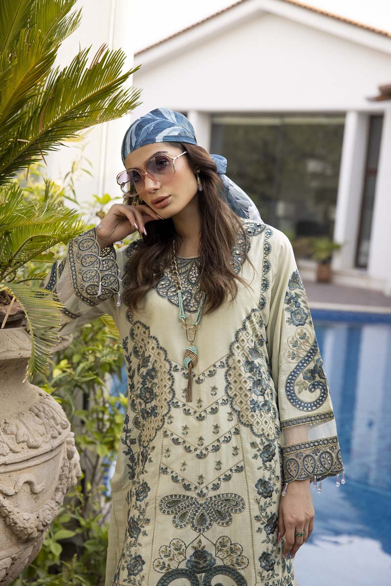 Ivana Luxury Mint Green Chikan Kari Desi Eid Outfit SIG10 - Desi Posh
