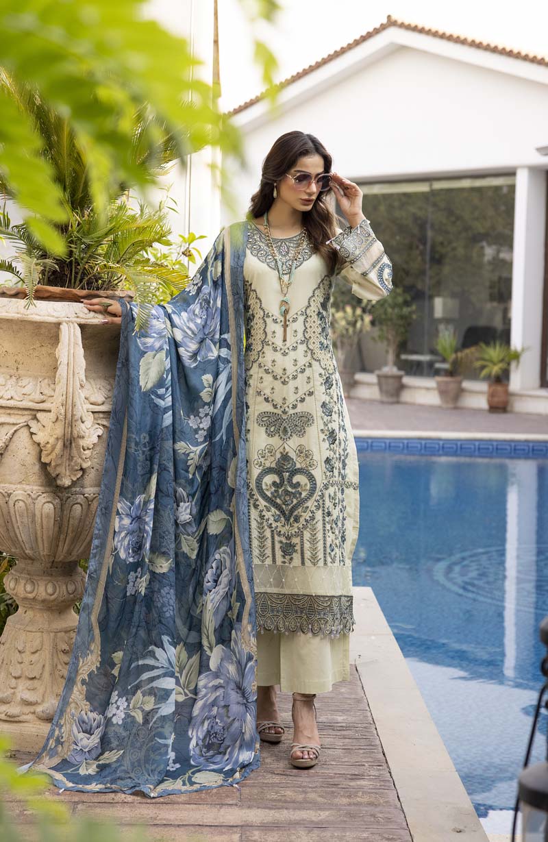 Ivana Luxury Mint Green Chikan Kari Desi Eid Outfit SIG10 - Desi Posh