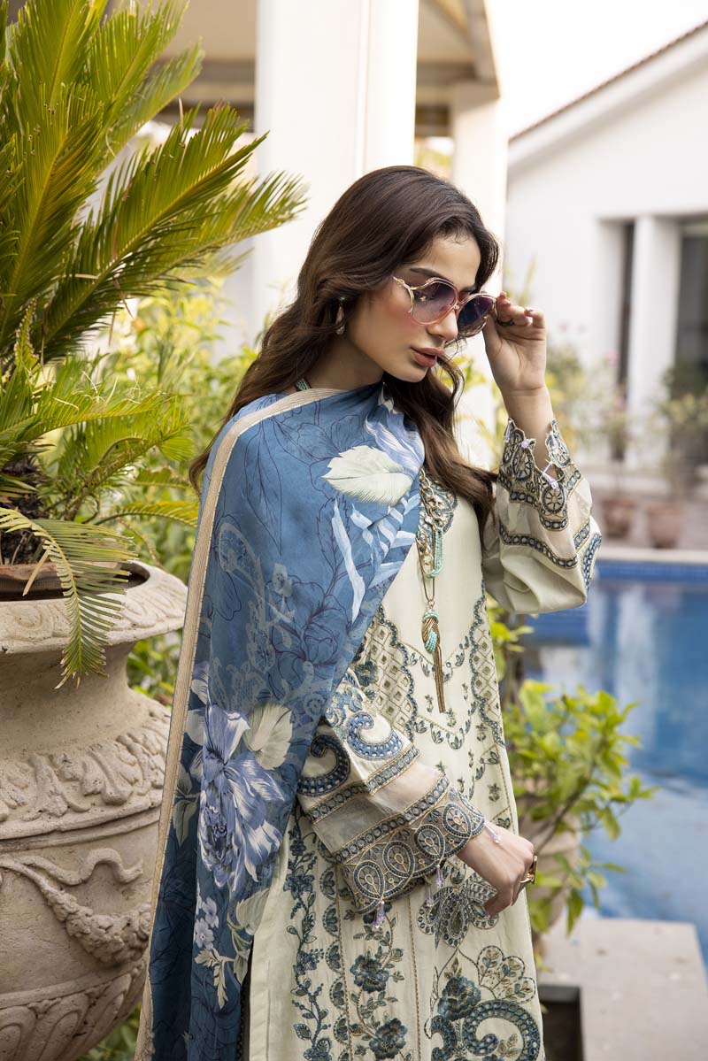Ivana Luxury Mint Green Chikan Kari Desi Eid Outfit SIG10 - Desi Posh