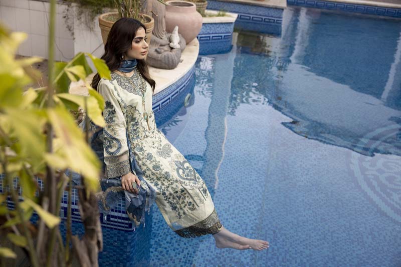 Ivana Luxury Mint Green Chikan Kari Desi Eid Outfit SIG10 - Desi Posh