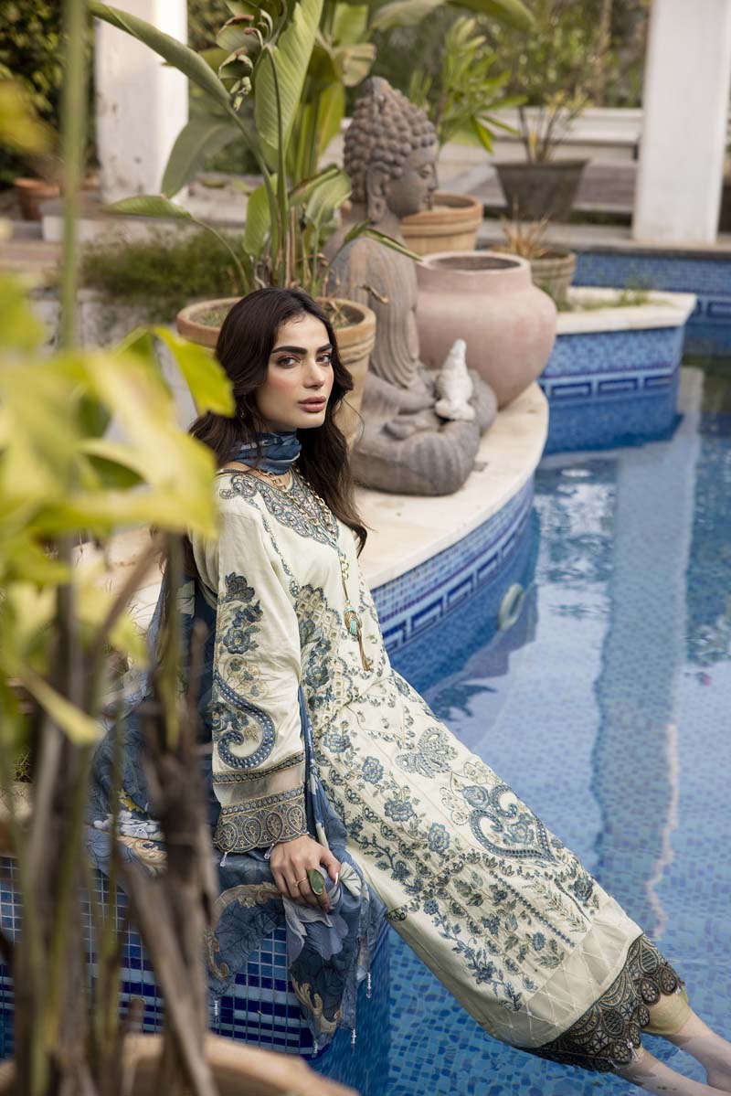 Ivana Luxury Mint Green Chikan Kari Desi Eid Outfit SIG10 - Desi Posh