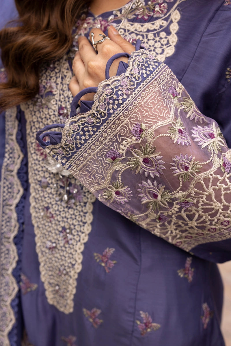 Ivana Premium Viscose Ladies Purple Embroidered Farshi Salwar Eid Outfit 2517