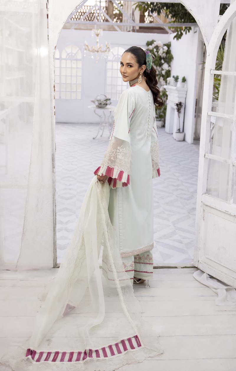 Ivana Luxury Mint Green Chikan Kari Desi Eid Outfit SCI04 - Desi Posh