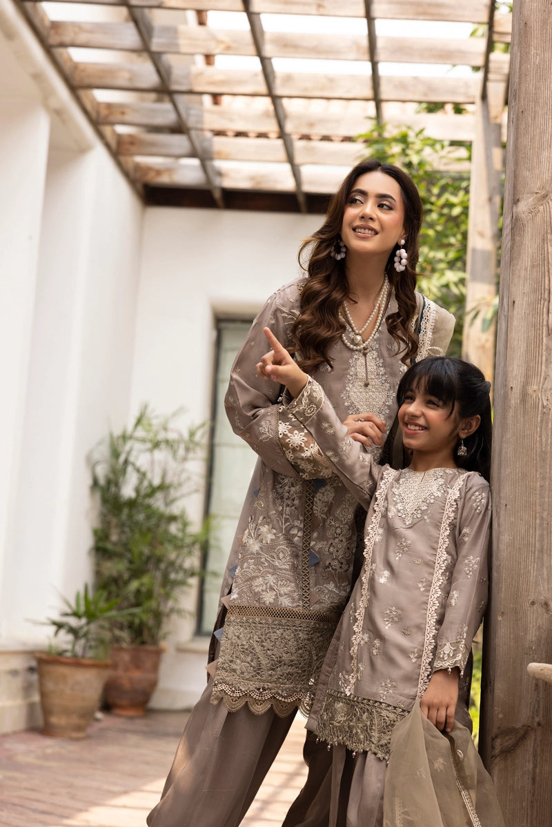Ivana Mummy & Me Kids Farshi Salwar Khaki Eid Outfit 2503K