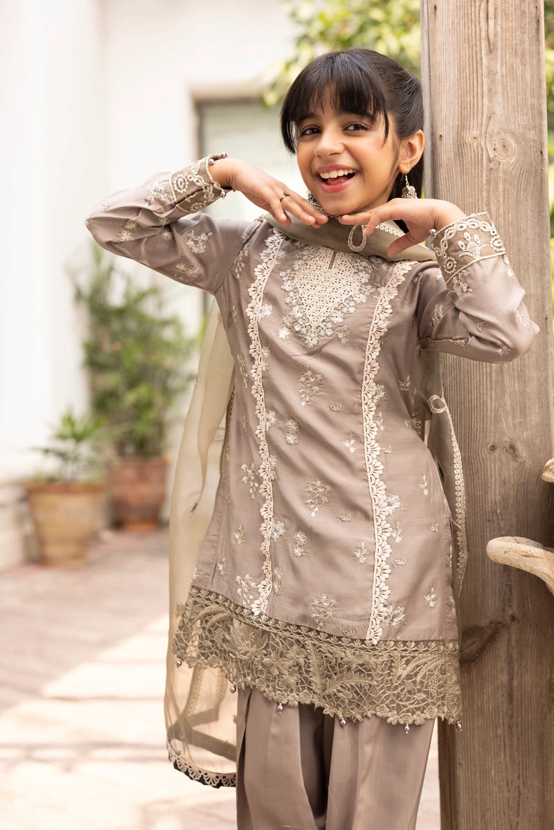 Ivana Mummy & Me Kids Farshi Salwar Khaki Eid Outfit 2503K