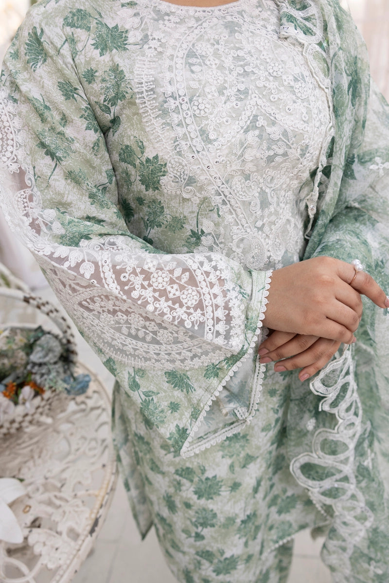Ethnic Inspired Mummy & Me Ladies 3 Piece Outfit Green - Desi Posh