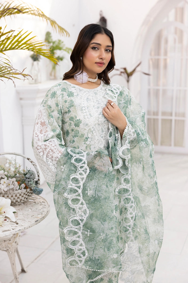 Ethnic Inspired Mummy & Me Ladies 3 Piece Outfit Green - Desi Posh