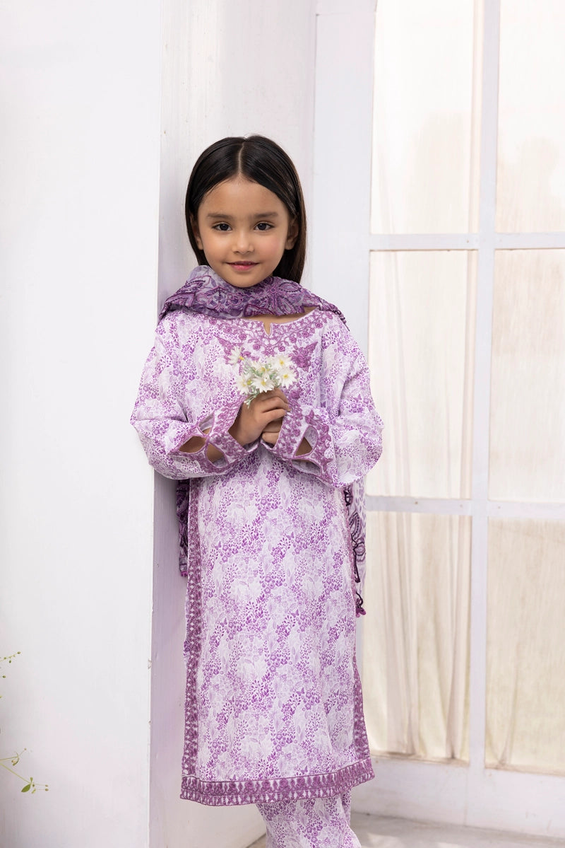Ethnic Inspired Mummy & Me Kids 3 Piece Outfit Lilac - Desi Posh