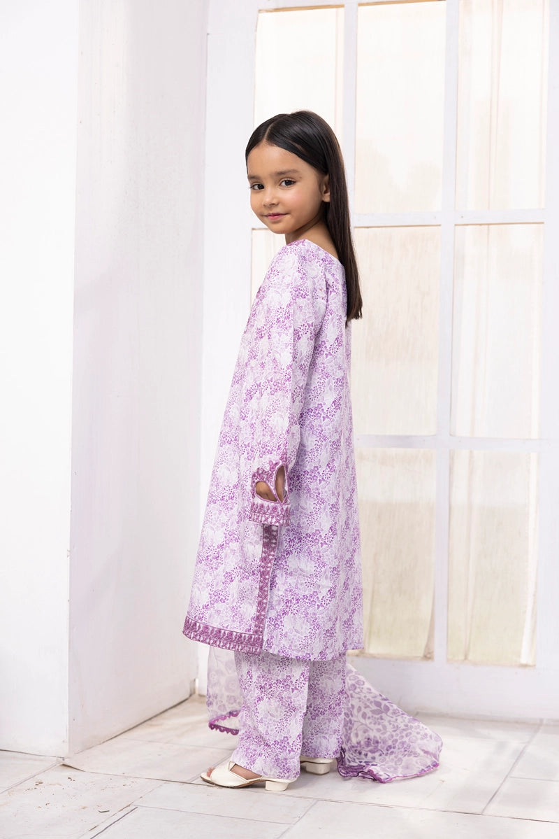 Ethnic Inspired Mummy & Me Kids 3 Piece Outfit Lilac - Desi Posh