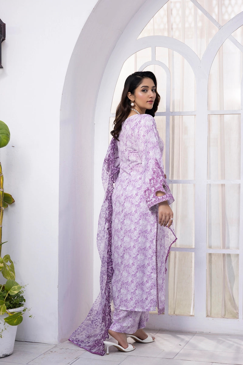Ethnic Inspired Mummy & Me Ladies 3 Piece Outfit Lilac - Desi Posh