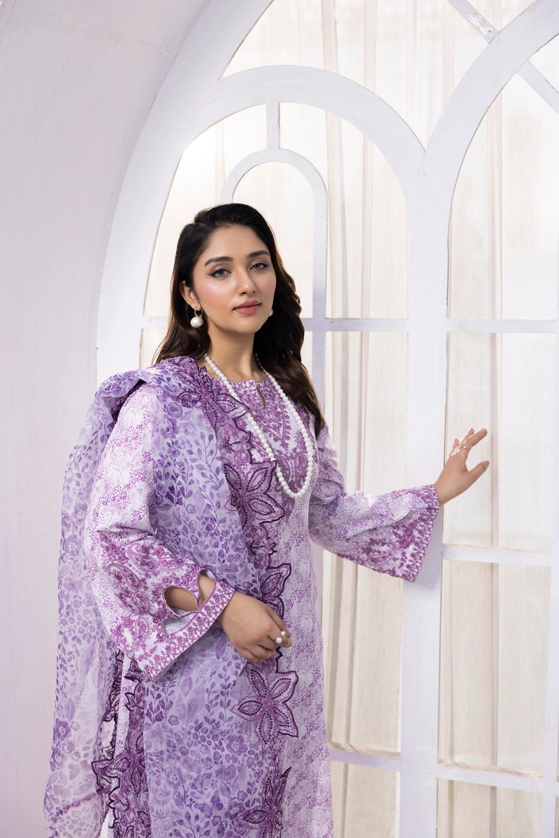 Ethnic Inspired Mummy & Me Ladies 3 Piece Outfit Lilac - Desi Posh