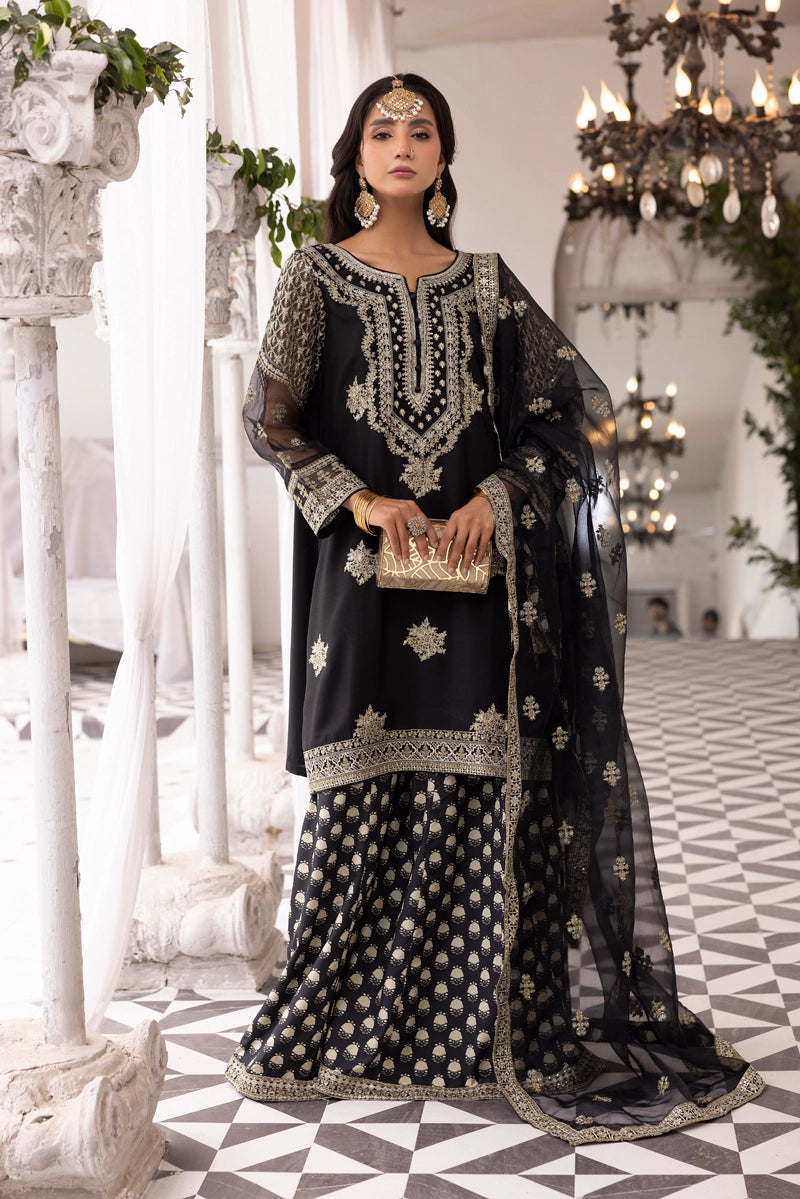 Ethnic Premium Inspired Eid Collection Outfit With Sharara Trousers Eth05 - Desi Posh