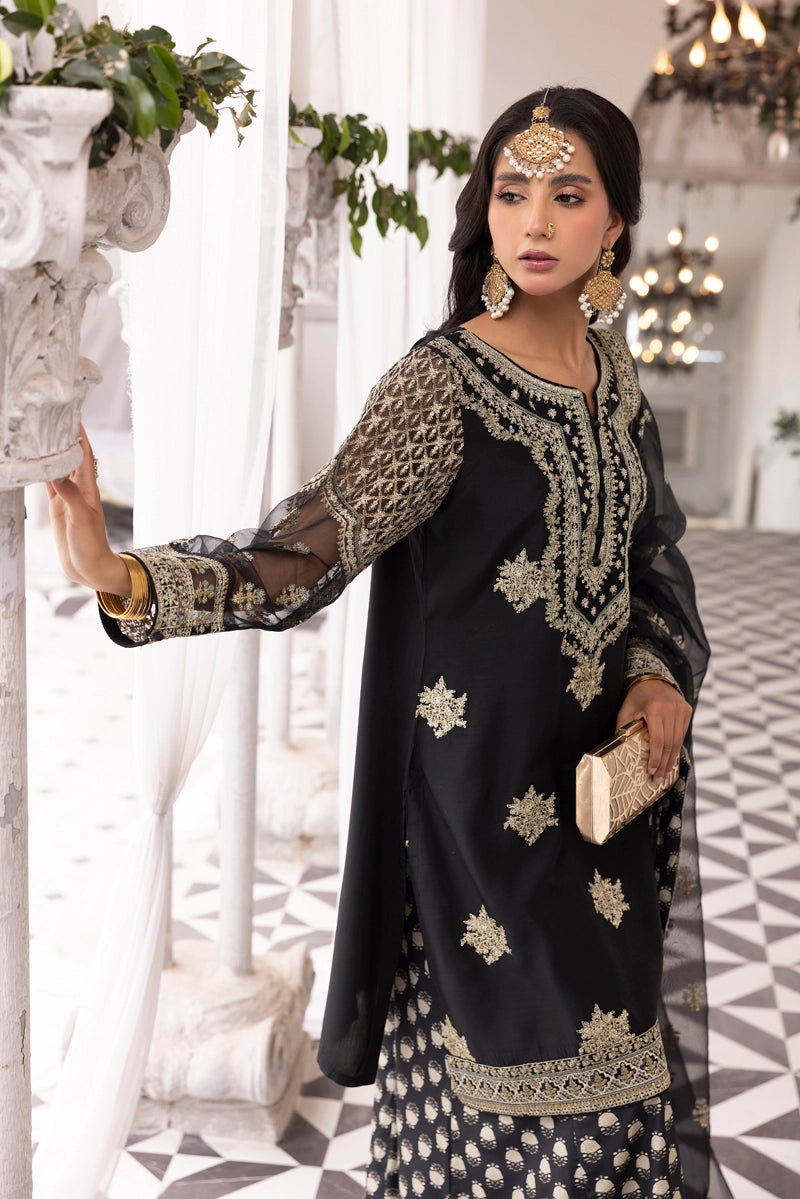Ethnic Premium Inspired Eid Collection Outfit With Sharara Trousers Eth05 - Desi Posh