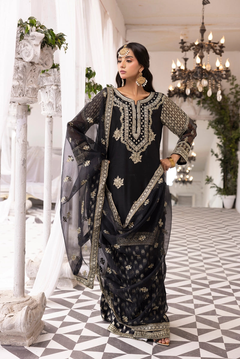 Ethnic Premium Inspired Eid Collection Outfit With Sharara Trousers Eth05 - Desi Posh