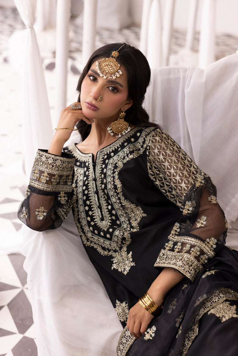 Ethnic Premium Inspired Eid Collection Outfit With Sharara Trousers Eth05 - Desi Posh