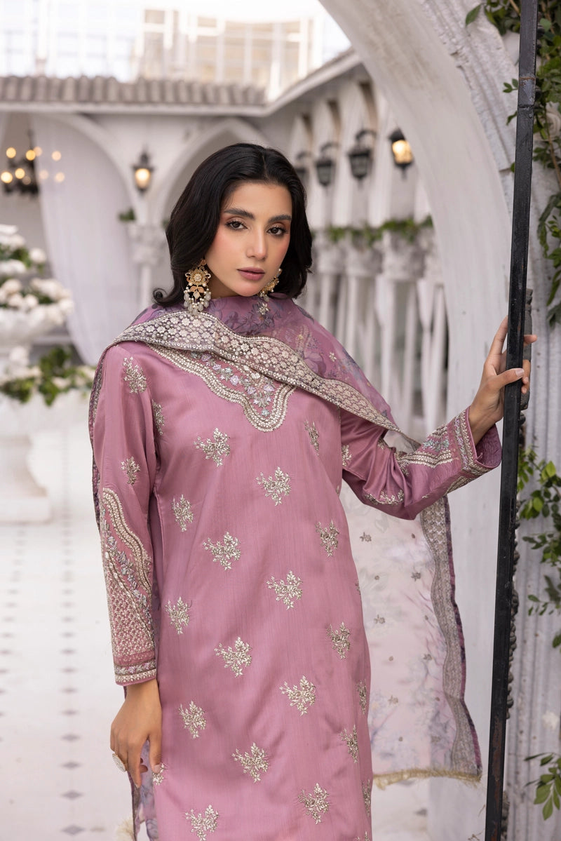 Ethnic Premium Inspired Eid Collection Outfit With Embroidered Farshi Salwar Eth02 - Desi Posh