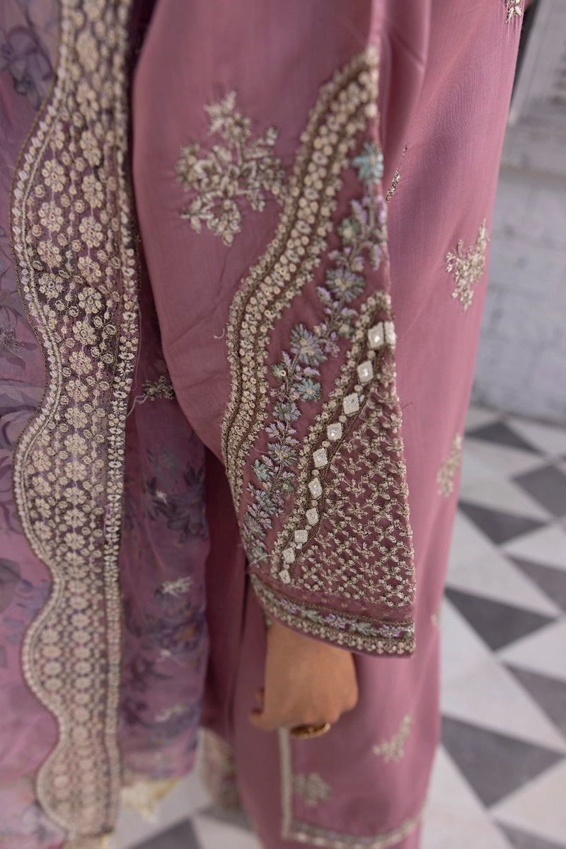Ethnic Premium Inspired Eid Collection Outfit With Embroidered Farshi Salwar Eth02 - Desi Posh
