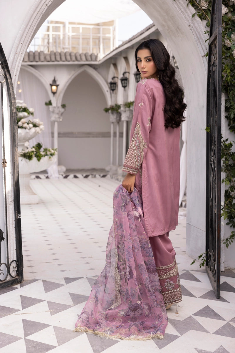 Ethnic Premium Inspired Eid Collection Outfit With Embroidered Farshi Salwar Eth02 - Desi Posh