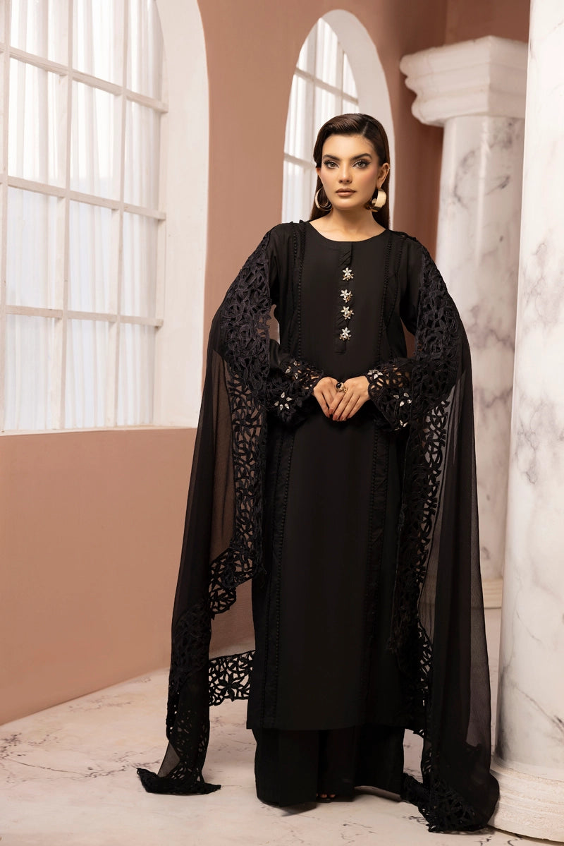 Nakhra Premium Cotton Ladies Desi Eid Outfit BEF05 Black - Desi Posh
