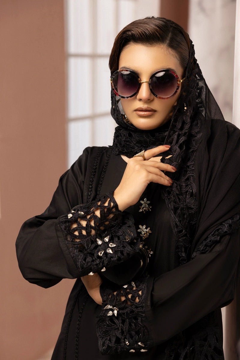 Nakhra Premium Cotton Ladies Desi Eid Outfit BEF05 Black - Desi Posh
