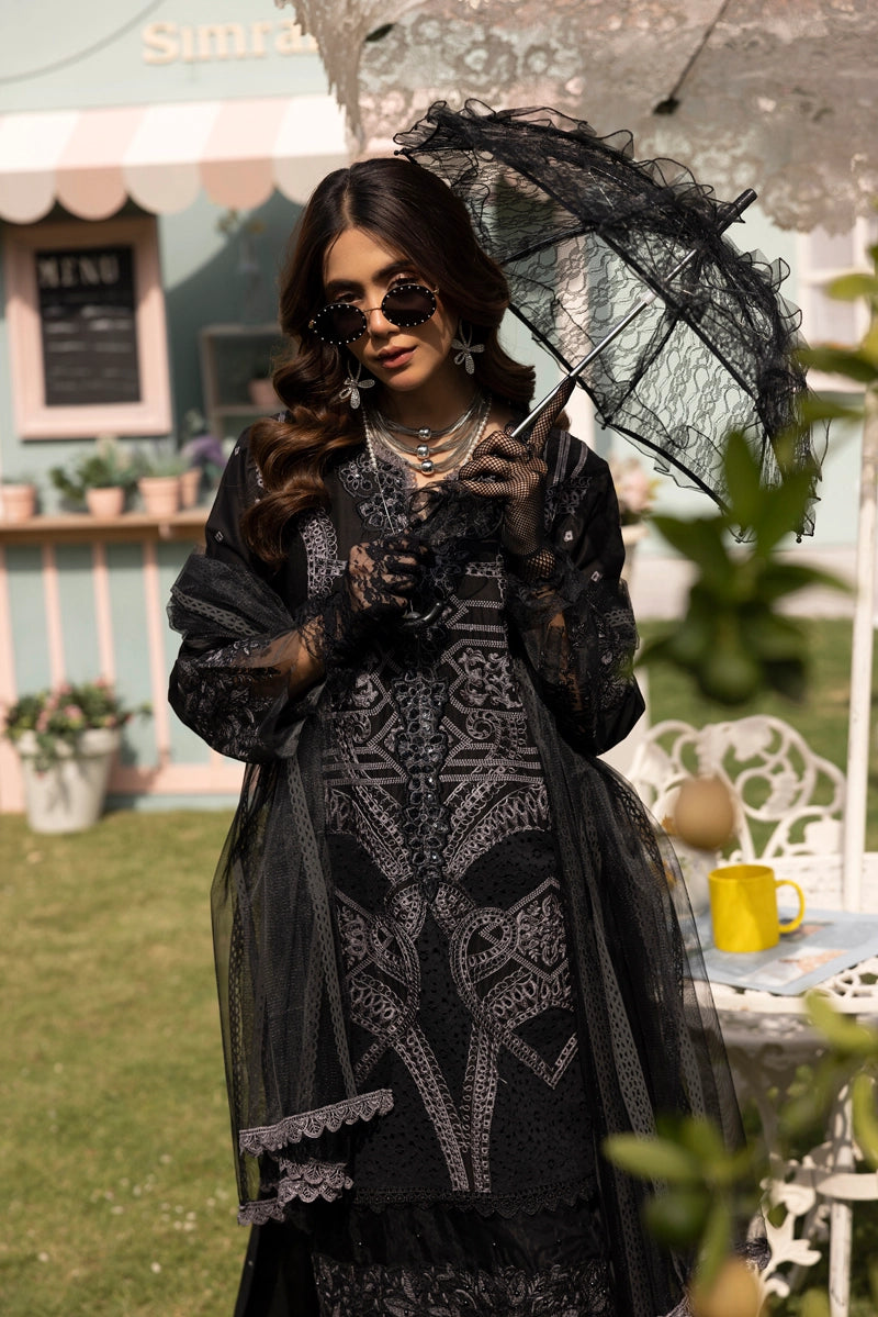 Maria B Luxe Inspired Ladies Black Chikan Kari Eid Outfit
