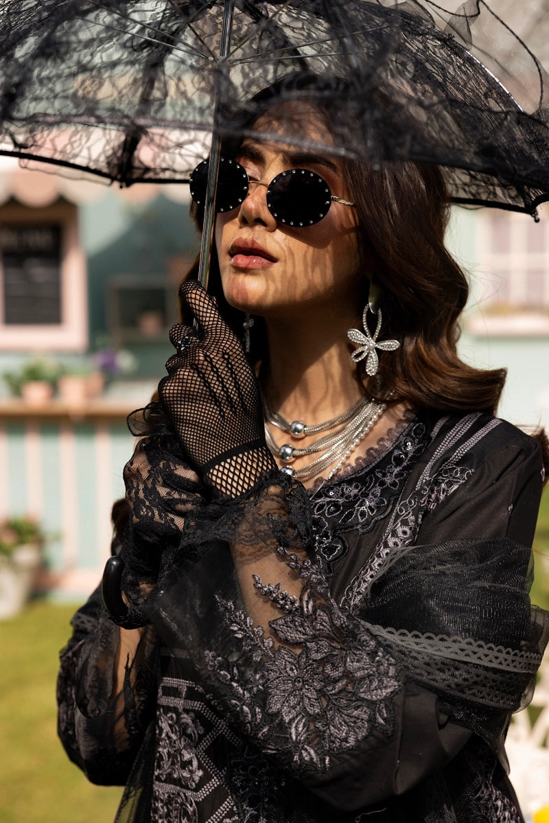 Maria B Luxe Inspired Ladies Black Chikan Kari Eid Outfit