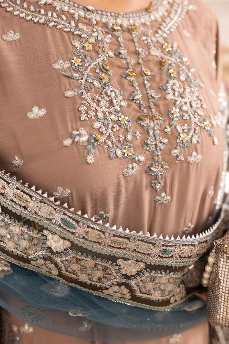 Imrozia Premium Inspired Embroidered 3 Piece Sharara Wedding Outfit