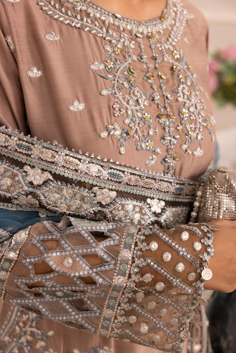 Imrozia Premium Inspired Embroidered 3 Piece Sharara Wedding Outfit
