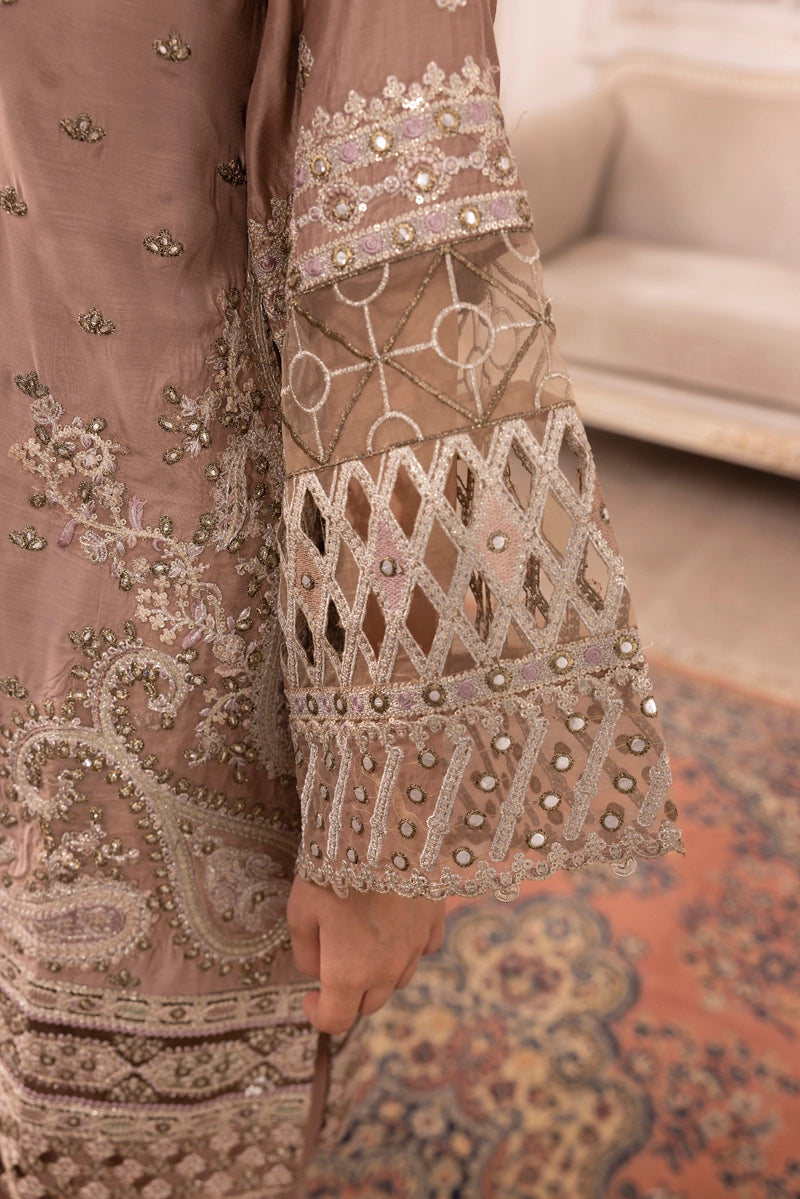 Imrozia Premium Inspired Embroidered 3 Piece Farshi Salwar Wedding Outfit - Desi Posh