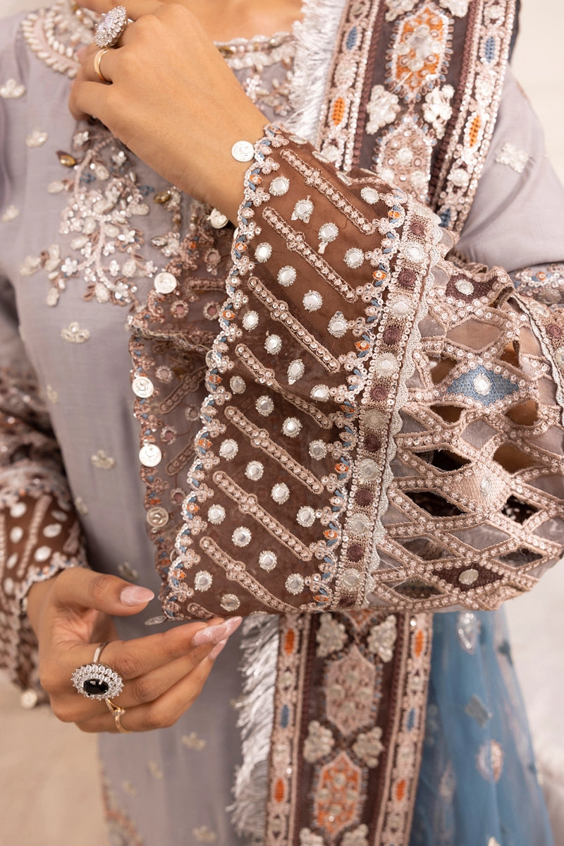 Imrozia Premium Inspired Embroidered 3 Piece Palazzo Wedding Outfit