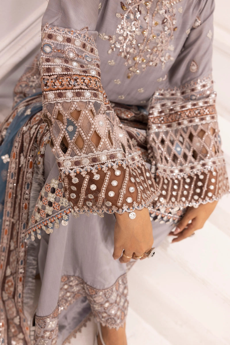 Imrozia Premium Inspired Embroidered 3 Piece Palazzo Wedding Outfit