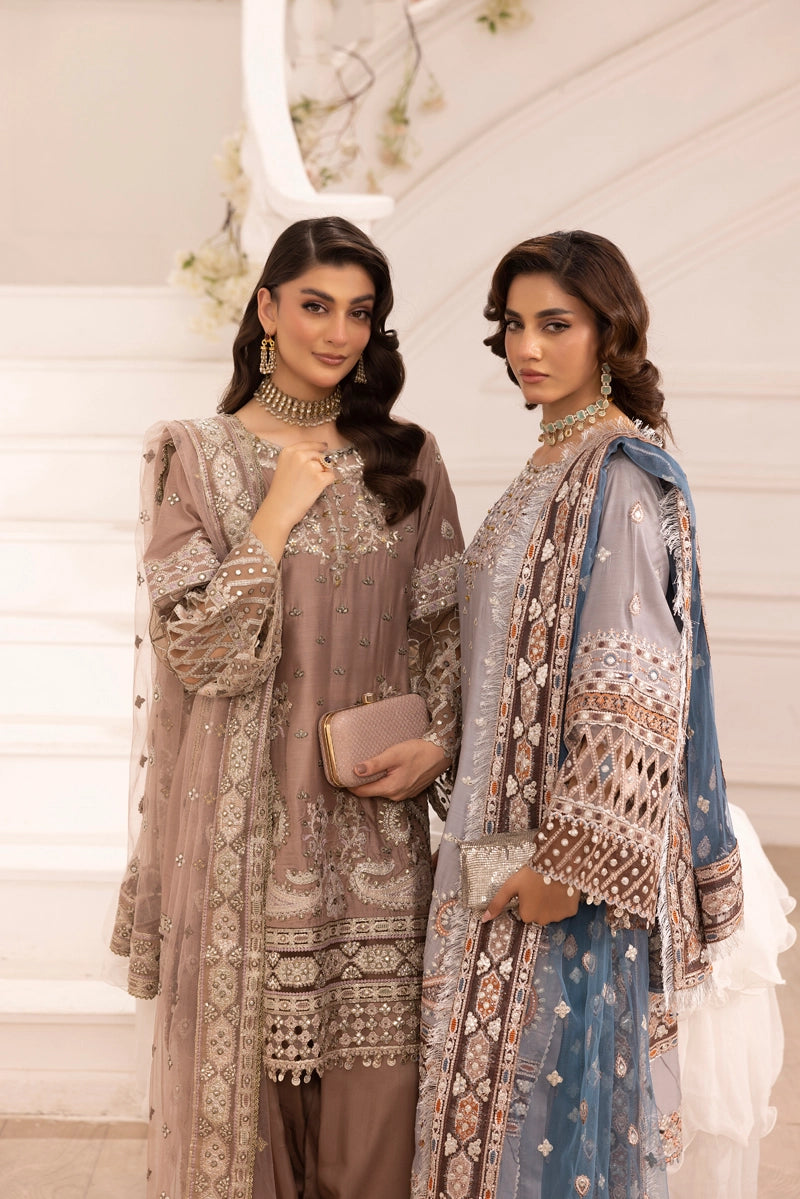 Imrozia Premium Inspired Embroidered 3 Piece Palazzo Wedding Outfit