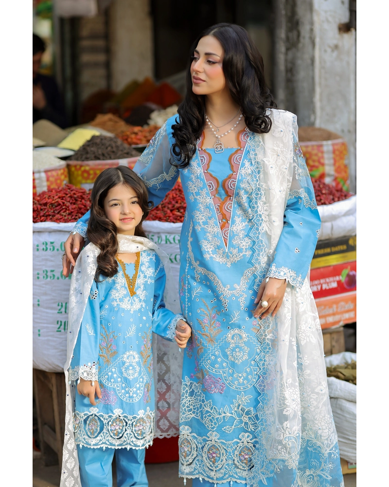 Ally's Mummy & Me Ladies Chikan Kari Eid Outfit AL984