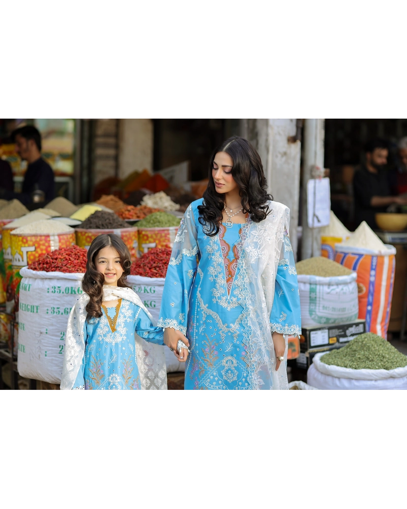 Ally's Mummy & Me Girls Chikan Kari Eid Outfit AL984K