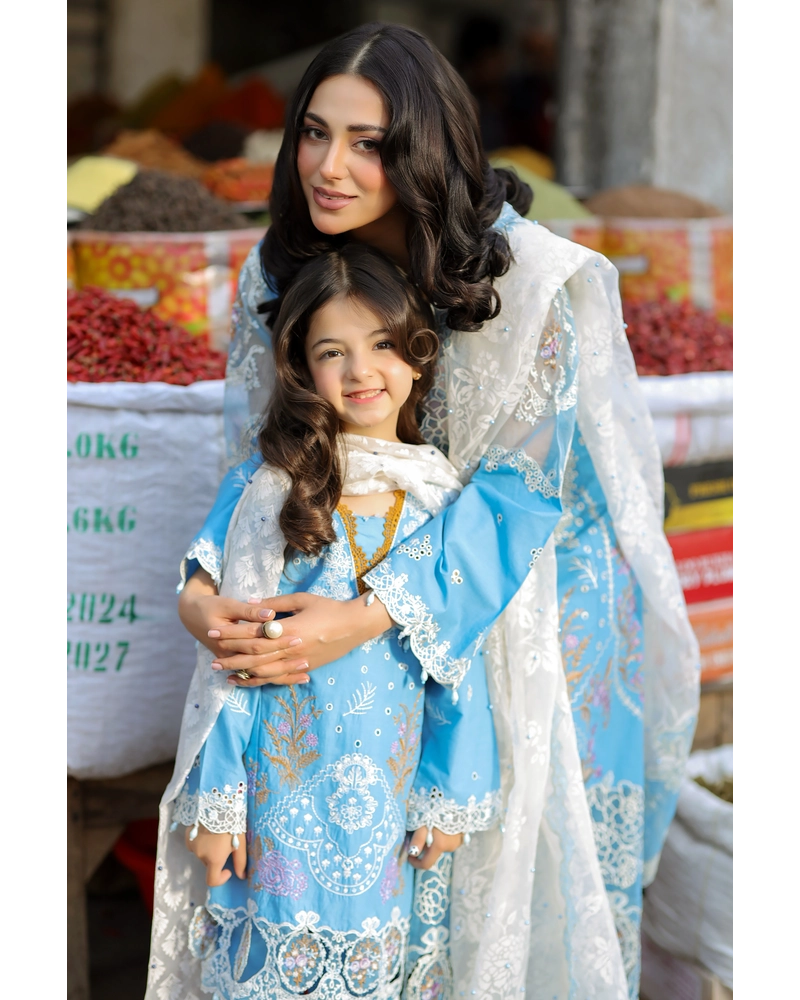 Ally's Mummy & Me Ladies Chikan Kari Eid Outfit AL984