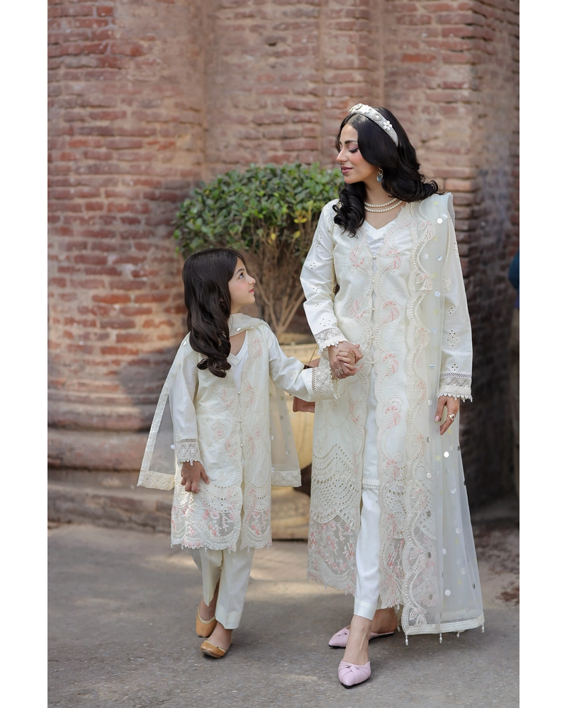 Ally's Mummy & Me Ladies Chikan Kari Eid Outfit AL983