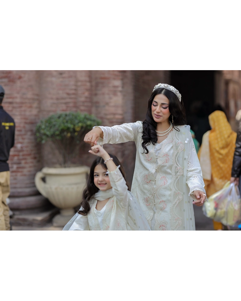 Ally's Mummy & Me Ladies Chikan Kari Eid Outfit AL983