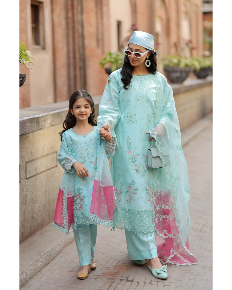 Ally's Mummy & Me Girls Chikan Kari Eid Outfit AL981K