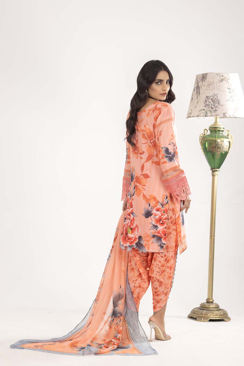 Maria B Inspired M.Prints 3 Piece Lawn Outfit MD04 - Desi Posh