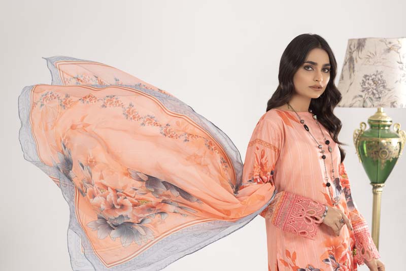 Maria B Inspired M.Prints 3 Piece Lawn Outfit MD04 - Desi Posh