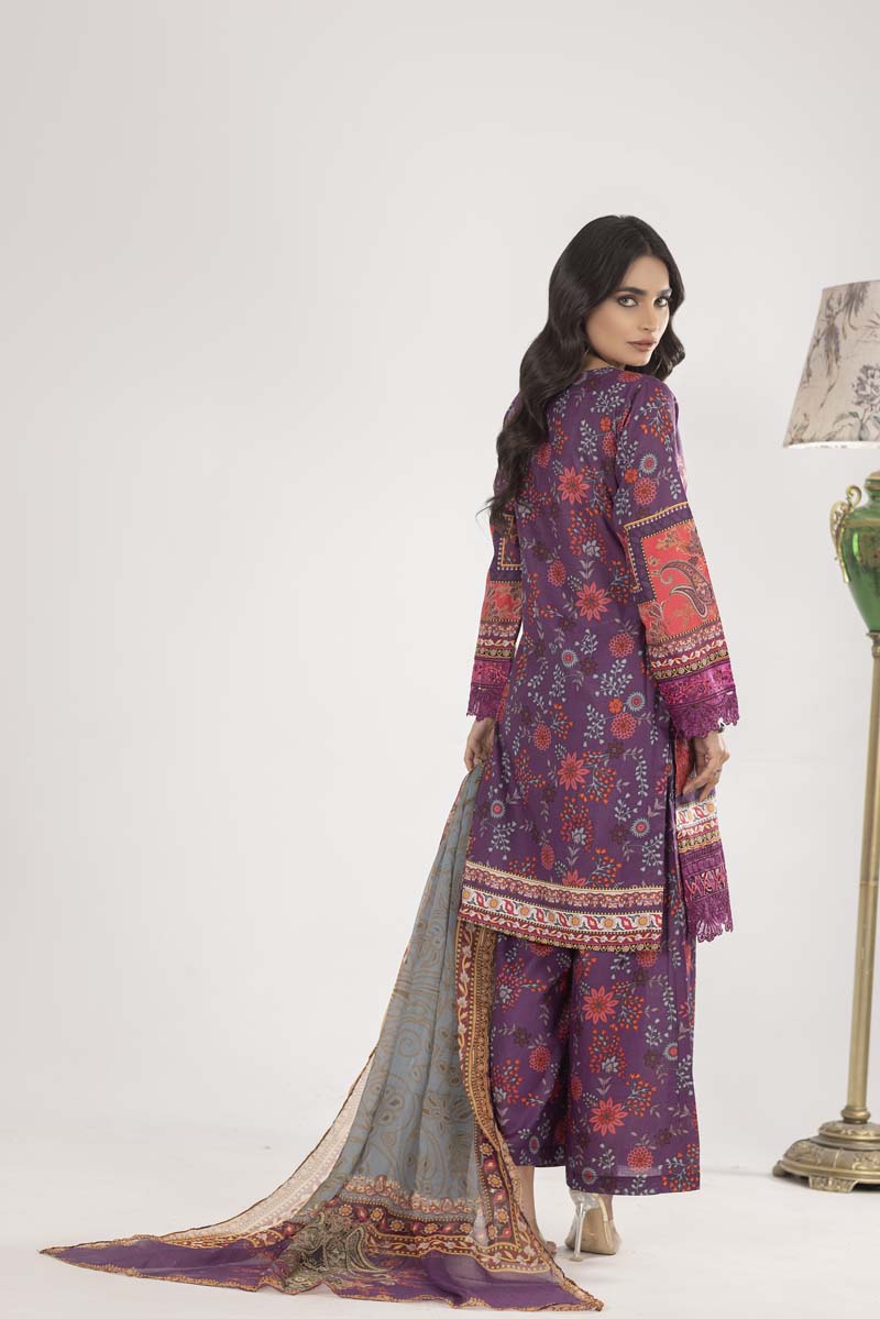 Maria B Inspired M.Prints 3 Piece Lawn Outfit MD03 - Desi Posh