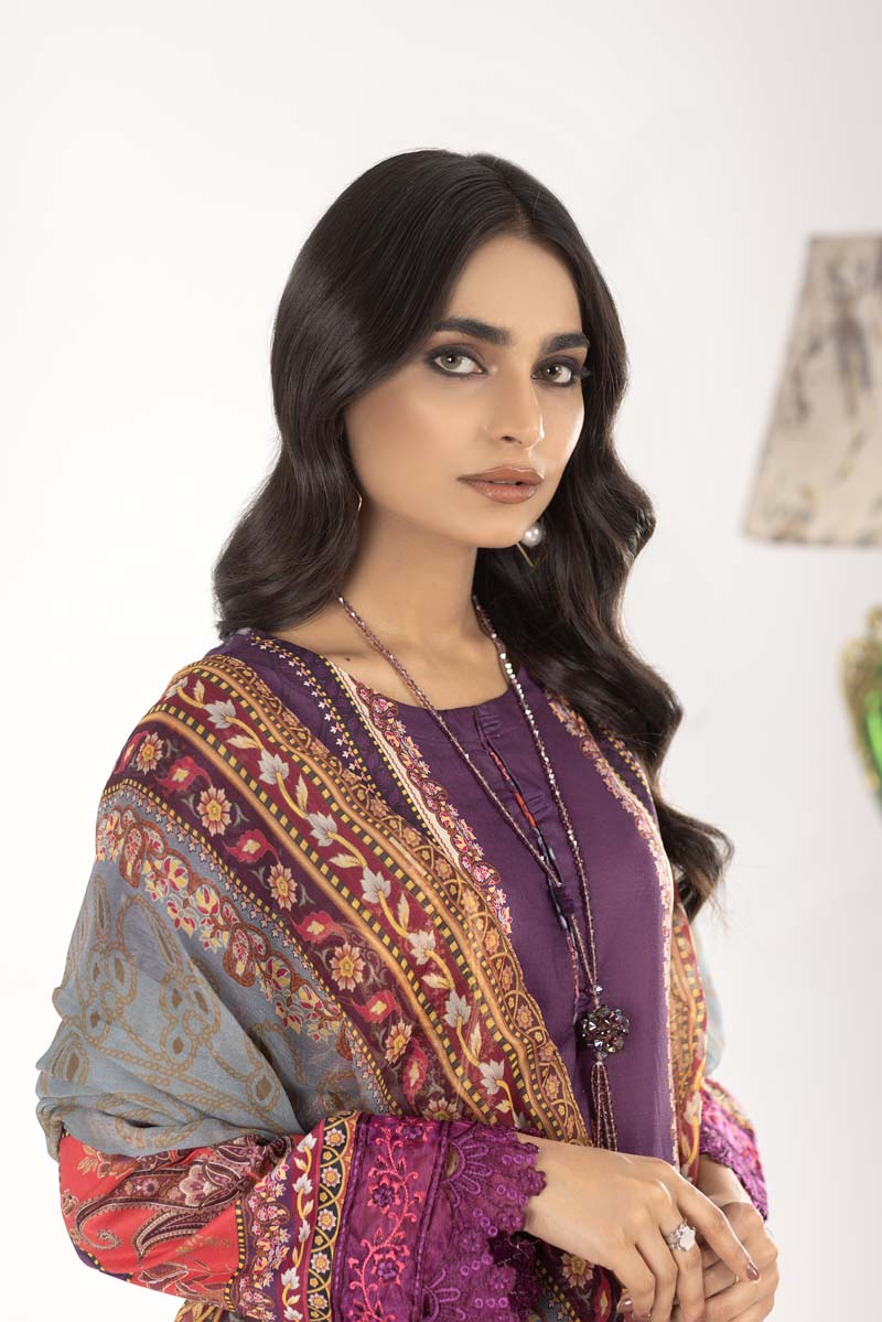 Maria B Inspired M.Prints 3 Piece Lawn Outfit MD03 - Desi Posh